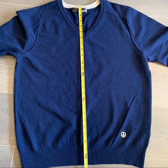 Men’s Love Moschino blue sweater w/ elbow patches - Picture 13 of 16